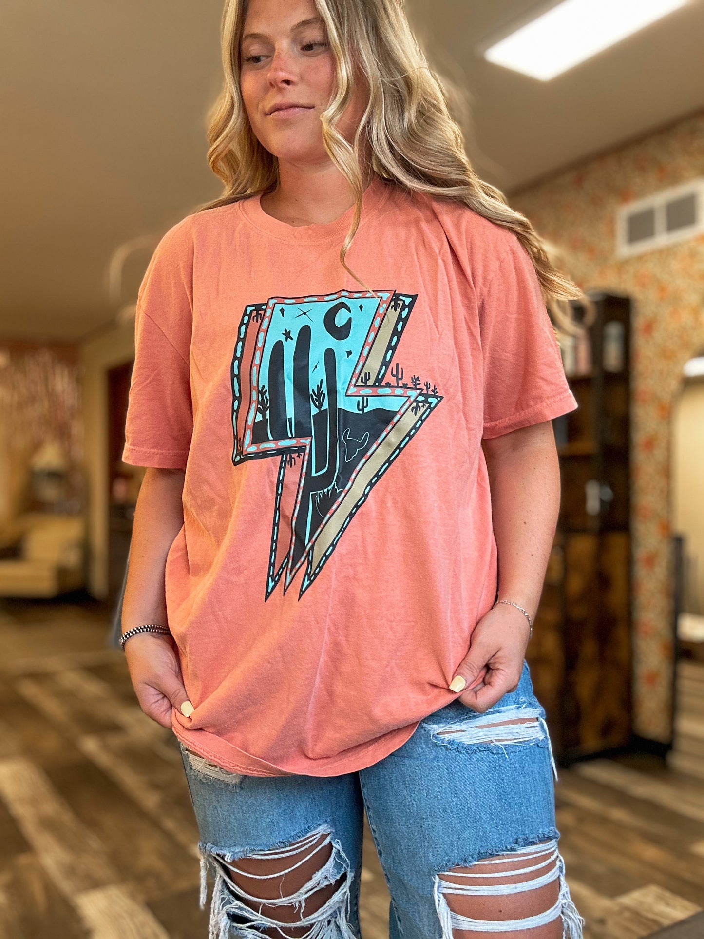 Midnight Lightning Graphic Tee