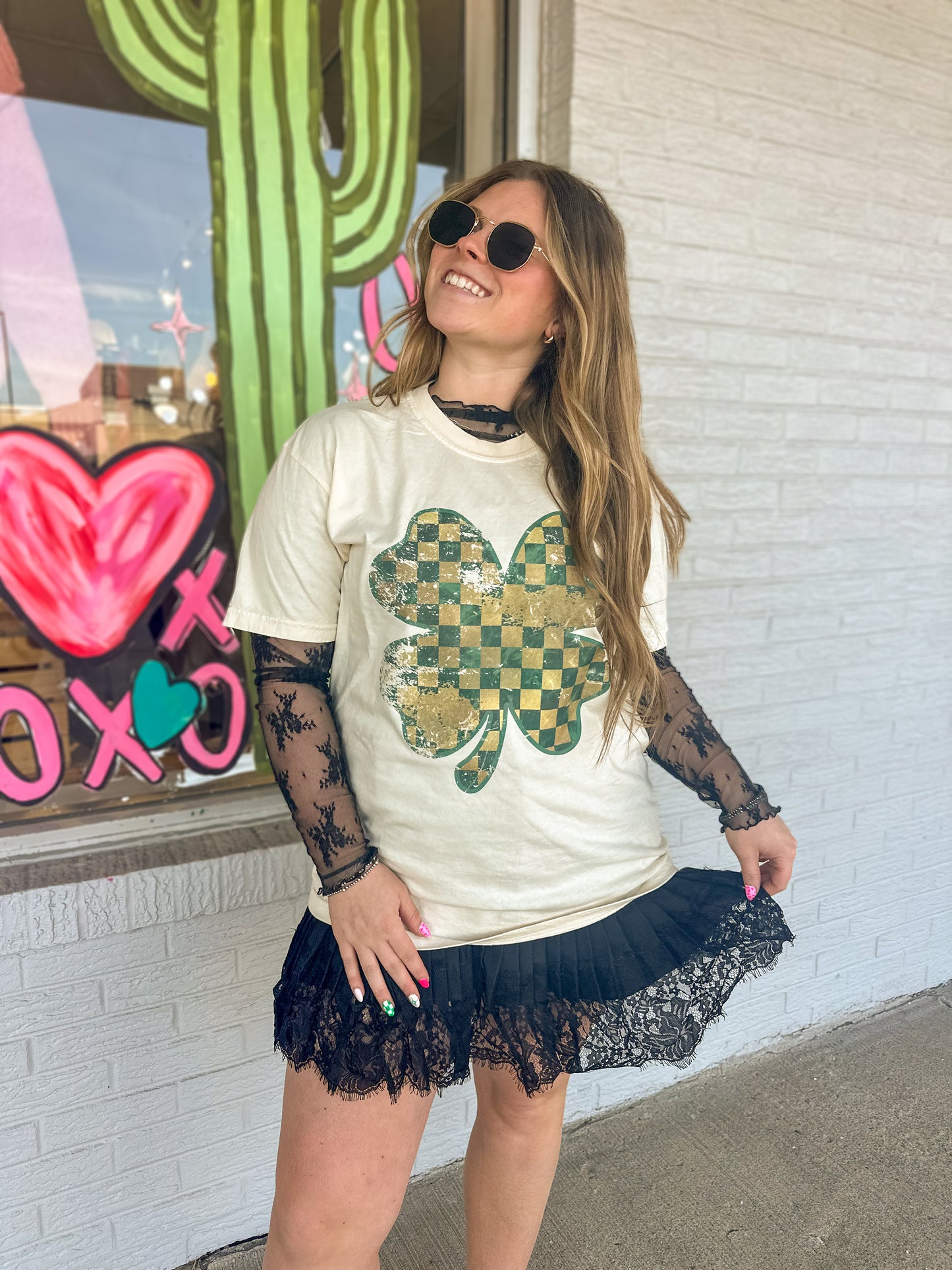 Distressed Shamrock Tee