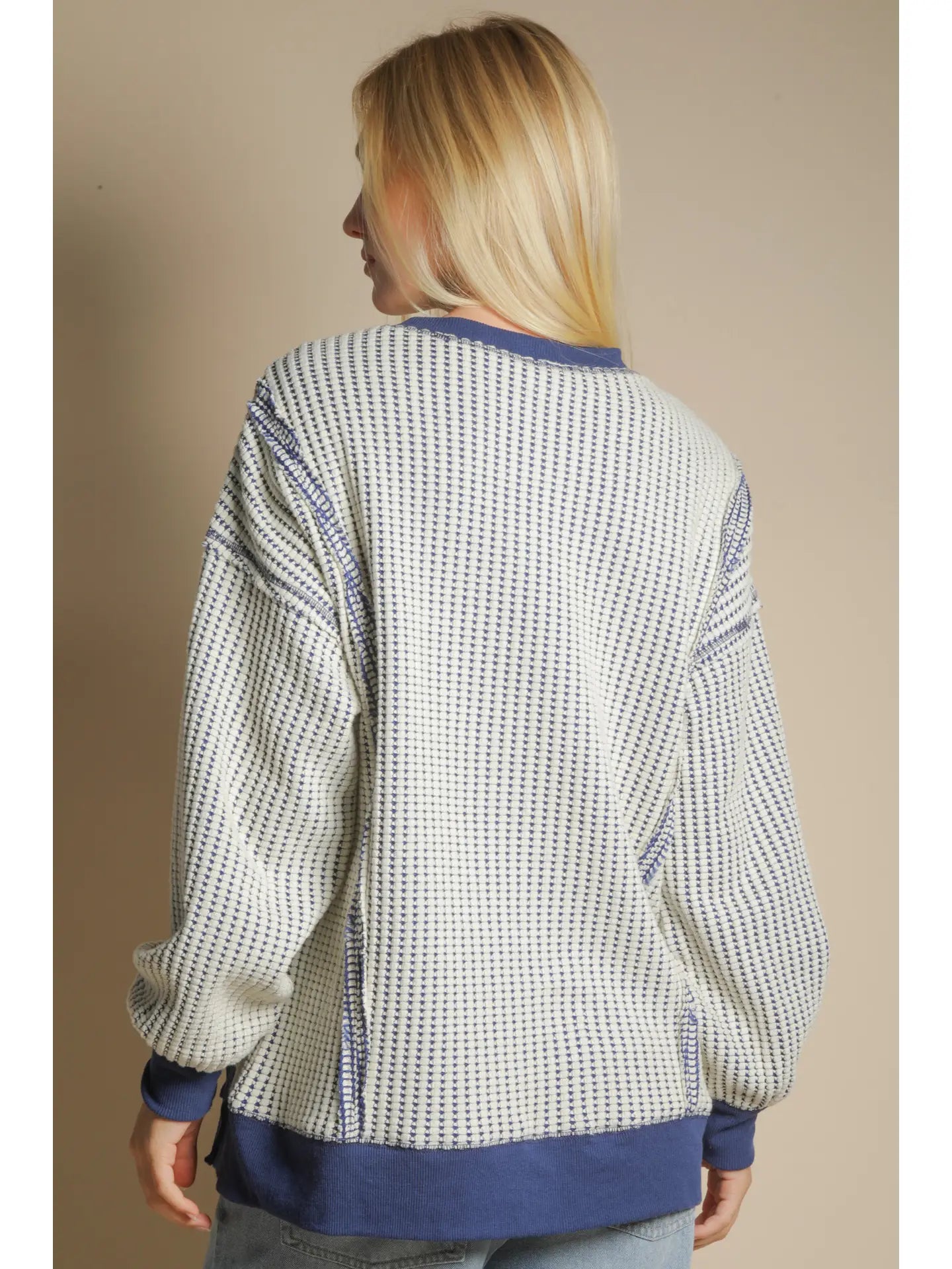 Mollie Waffle Knit Loose Fit Top