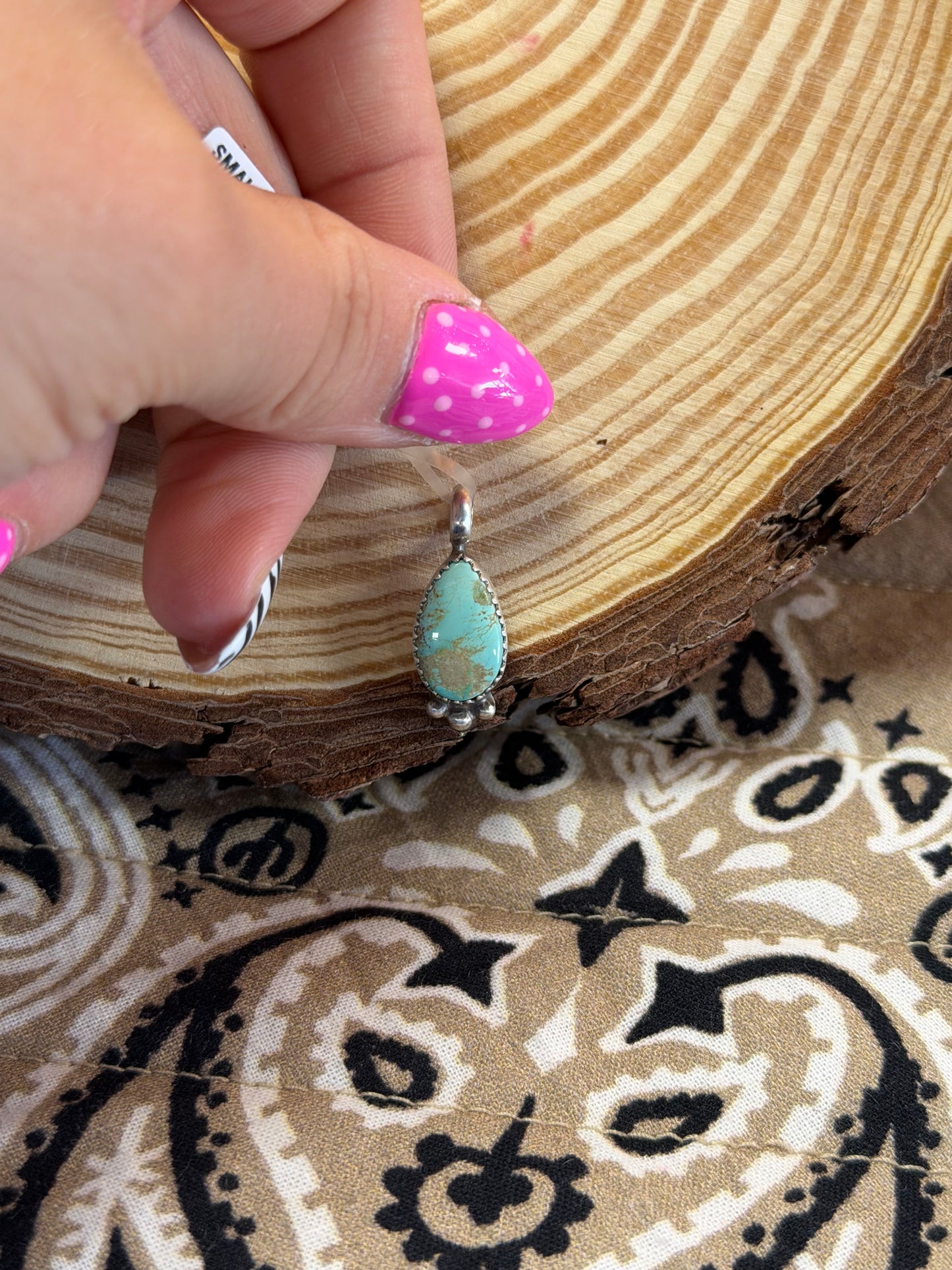 Minty Turquoise Royston Teardrop Pendant