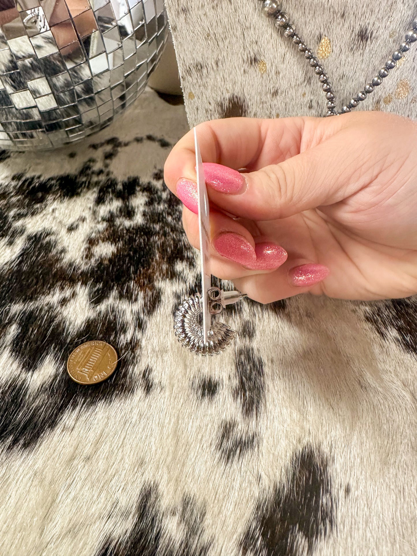 Juney Silver Hoops: White Gold Dipped