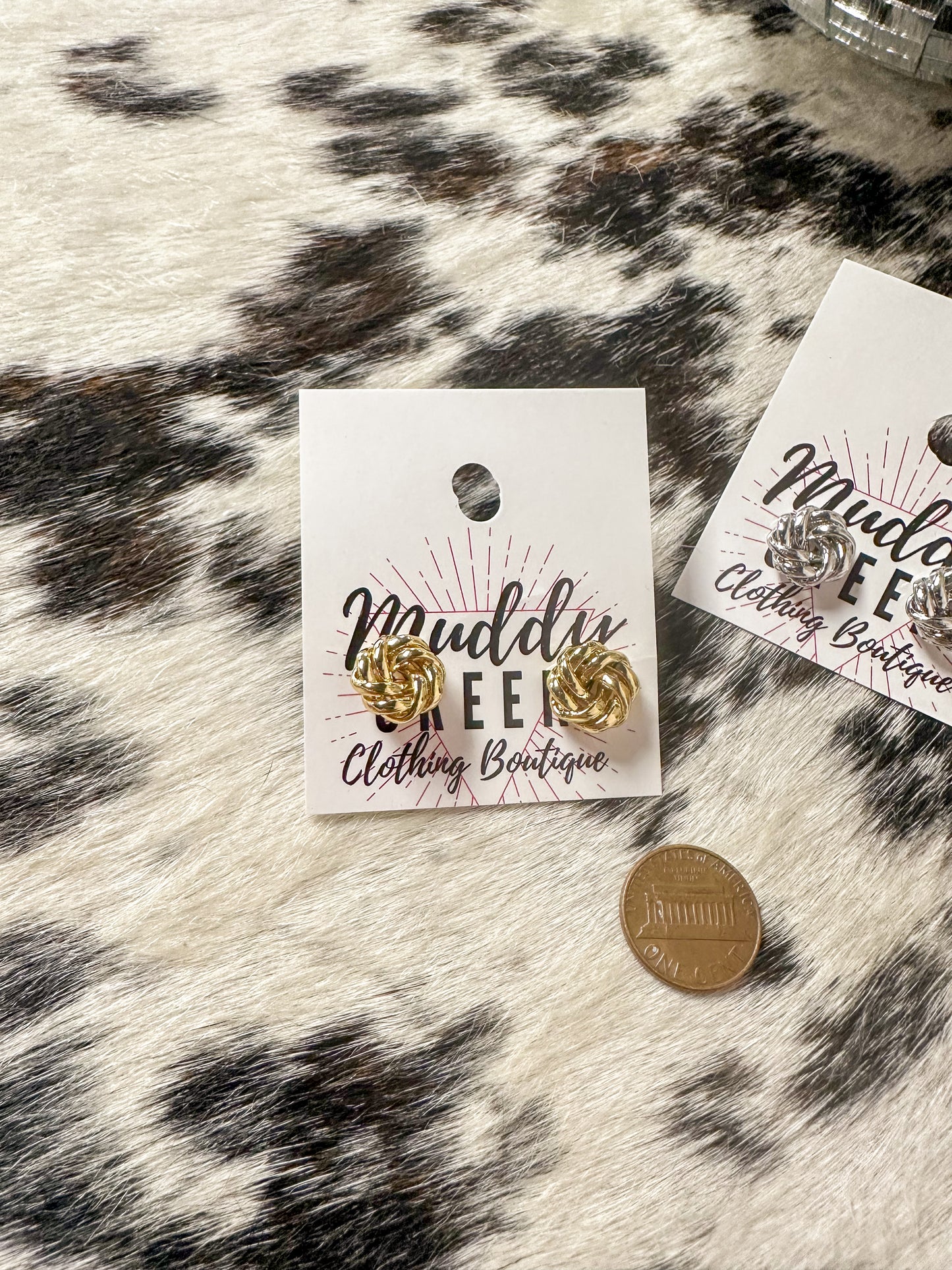 Knotted Gold Studs: Gold Dipped