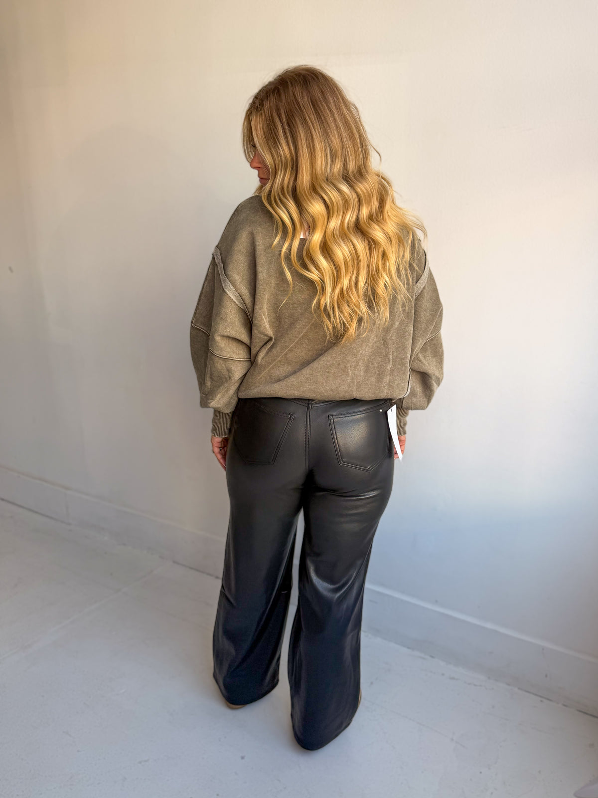 Mica: High Rise Leather Pants