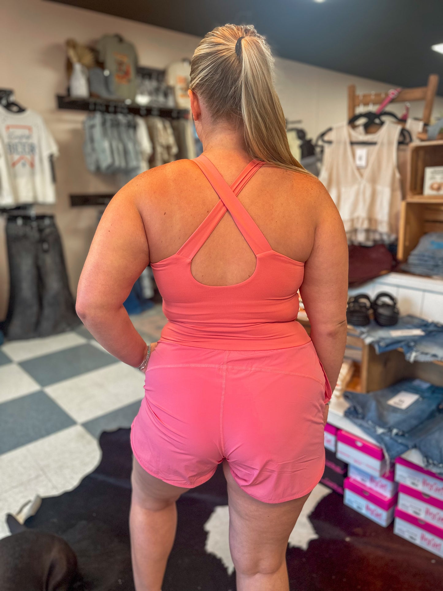 Coral Rose Active Cutout Runsie