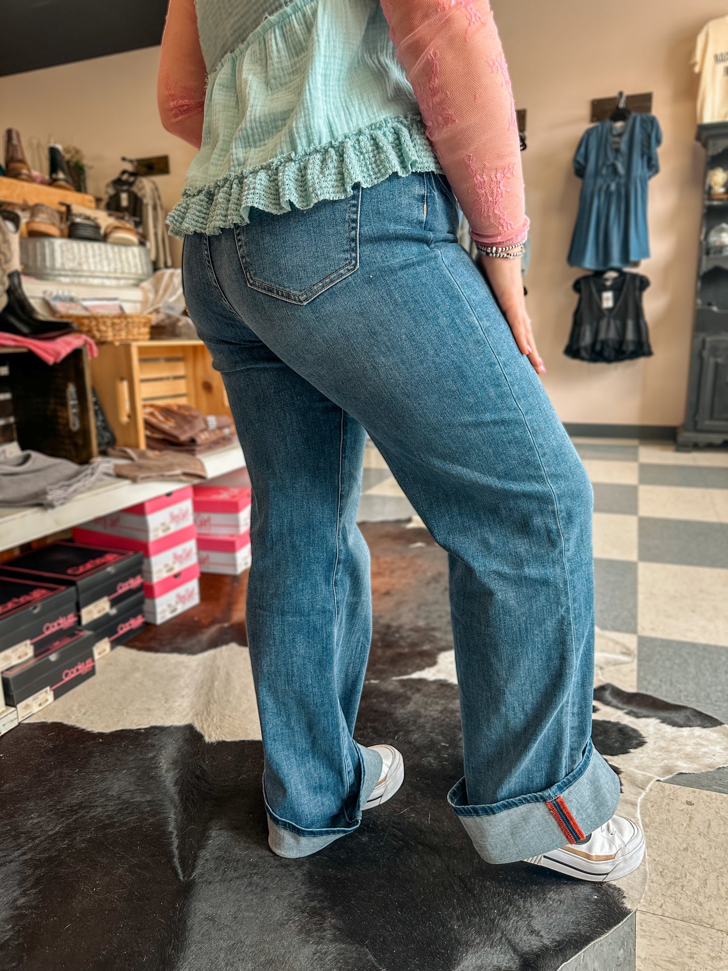 MICA: Vintage High Rise Wide Leg Jeans
