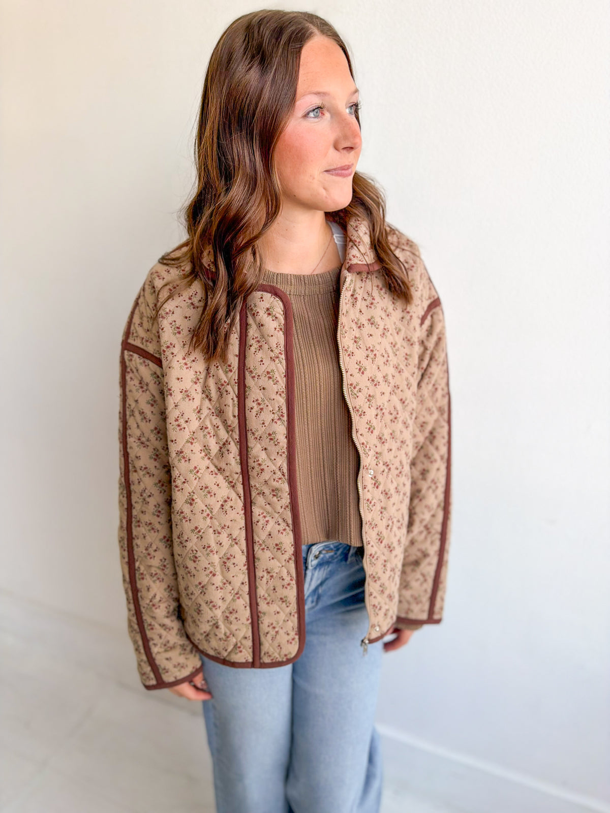 Vintage Floral Quilted Jacket
