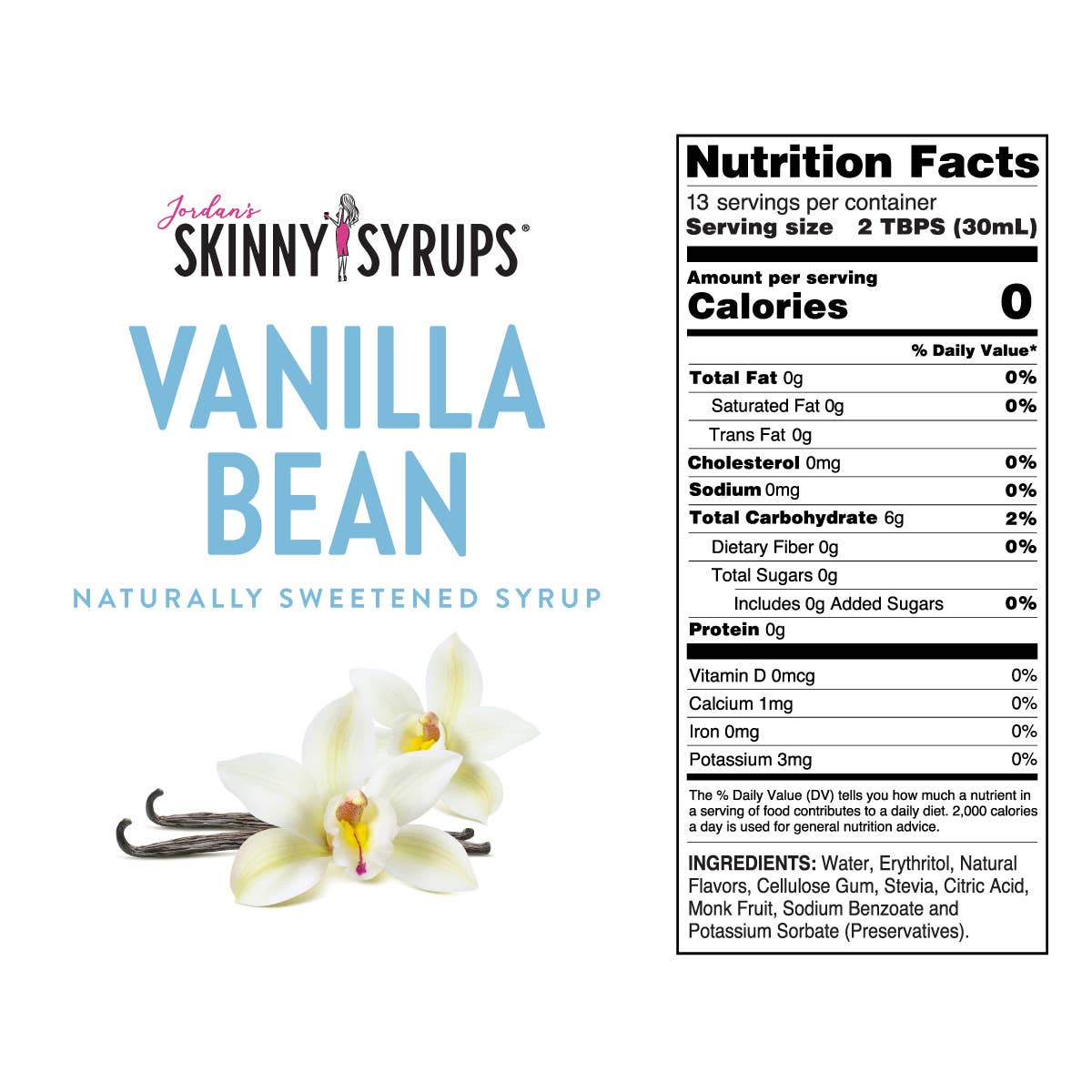 Jordan's Naturally Sweetened Vanilla Bean Syrup