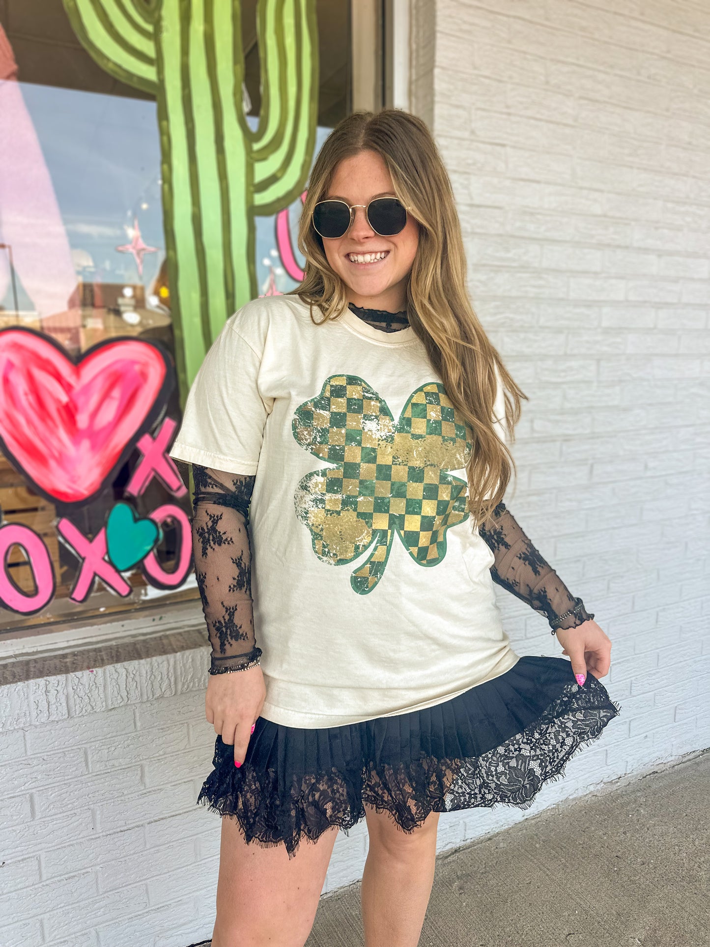 Distressed Shamrock Tee