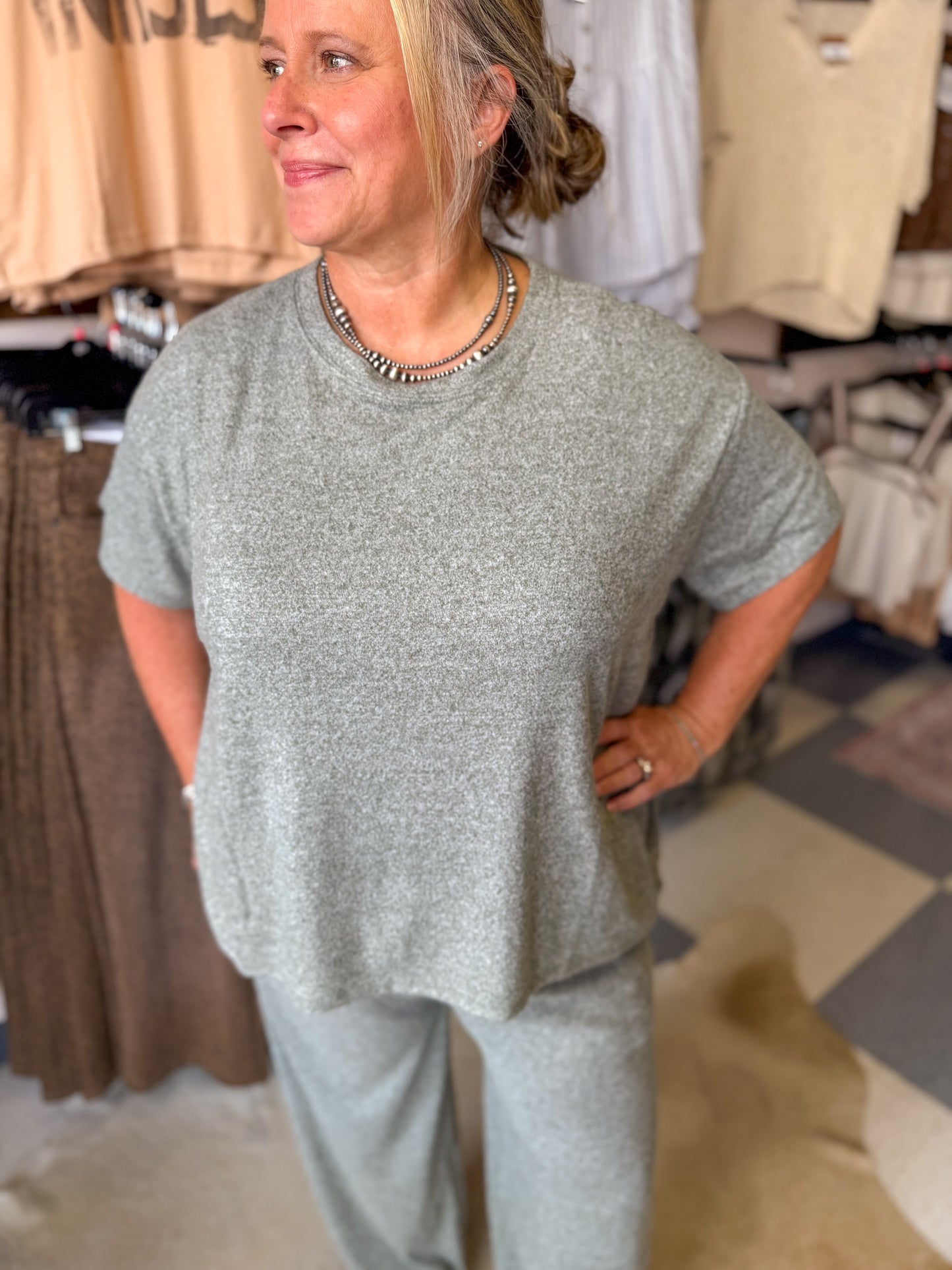 Dark Olive Cozy Lounge Set