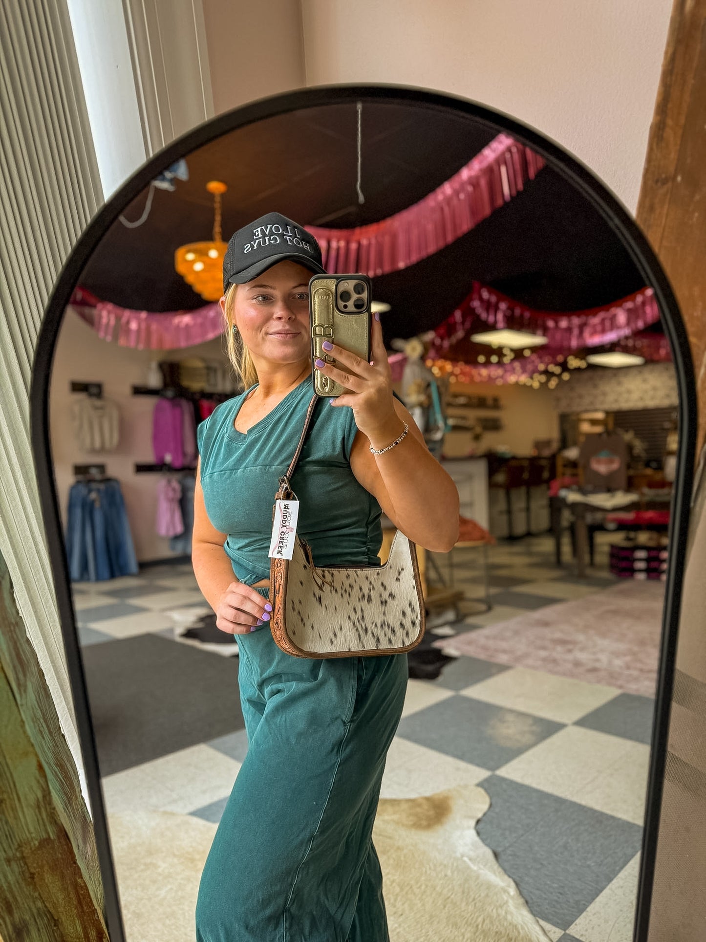 Blossom Tooled Leather Shoulder Bag