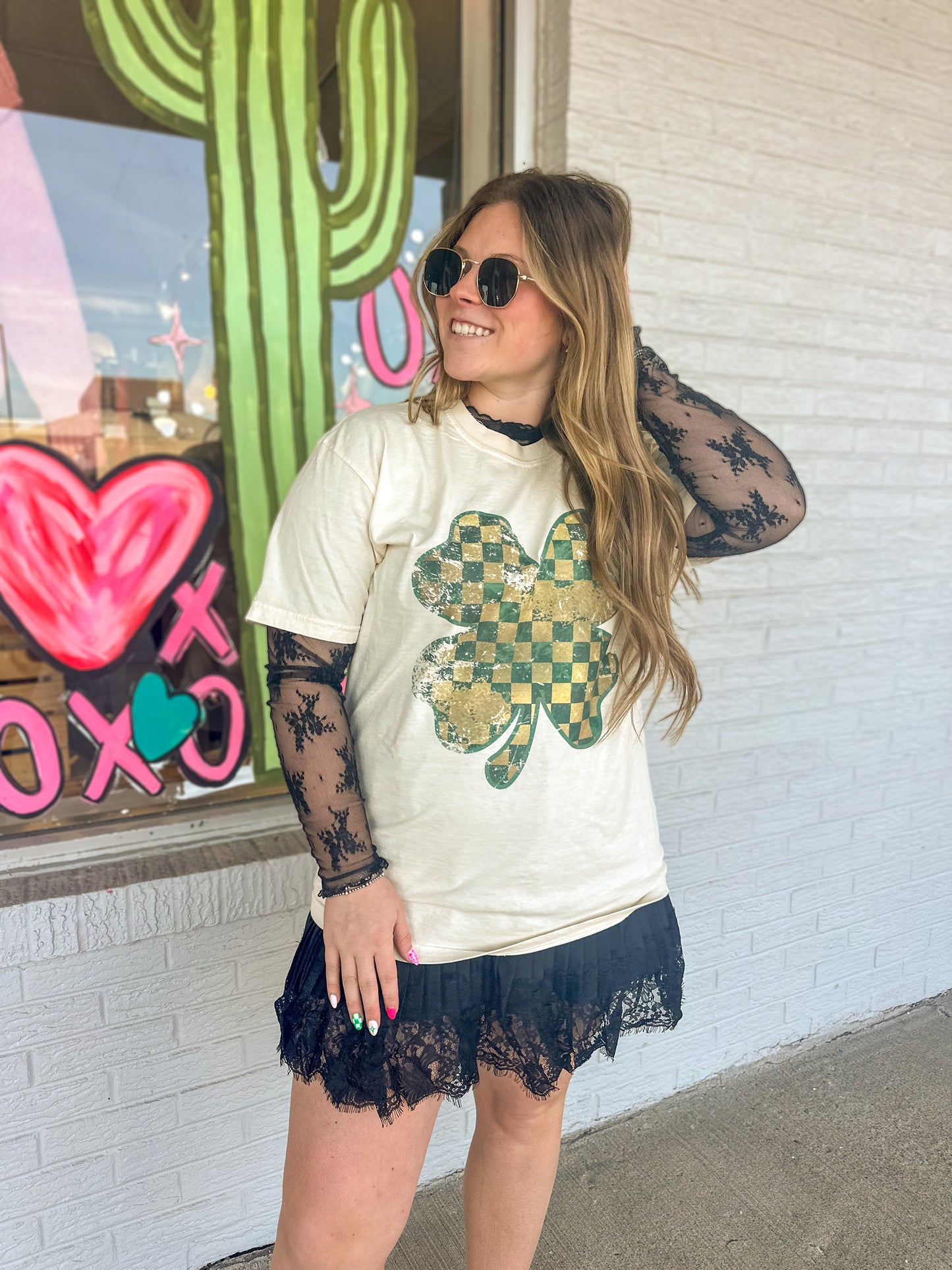Distressed Shamrock Tee