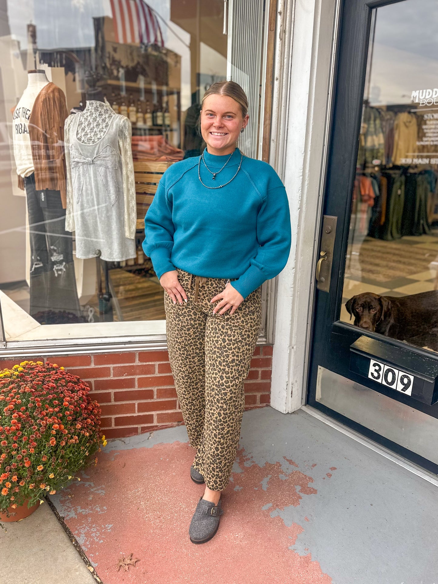 Mock Neck Exposed Seam Sweater