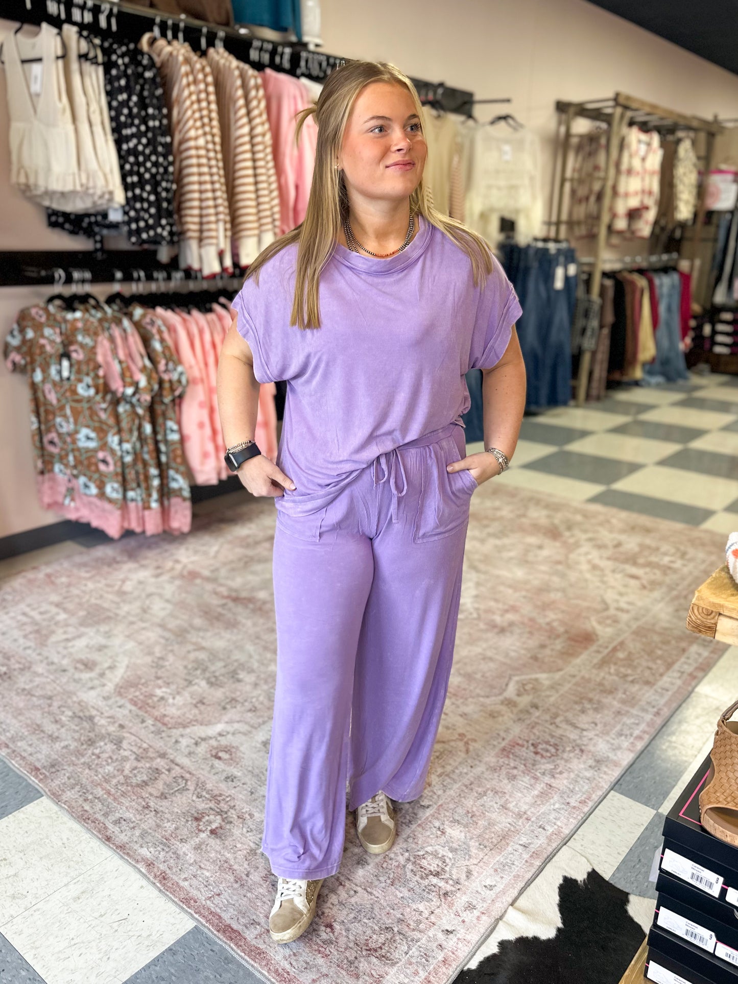 Lavender Vintage Washed Lounge Set