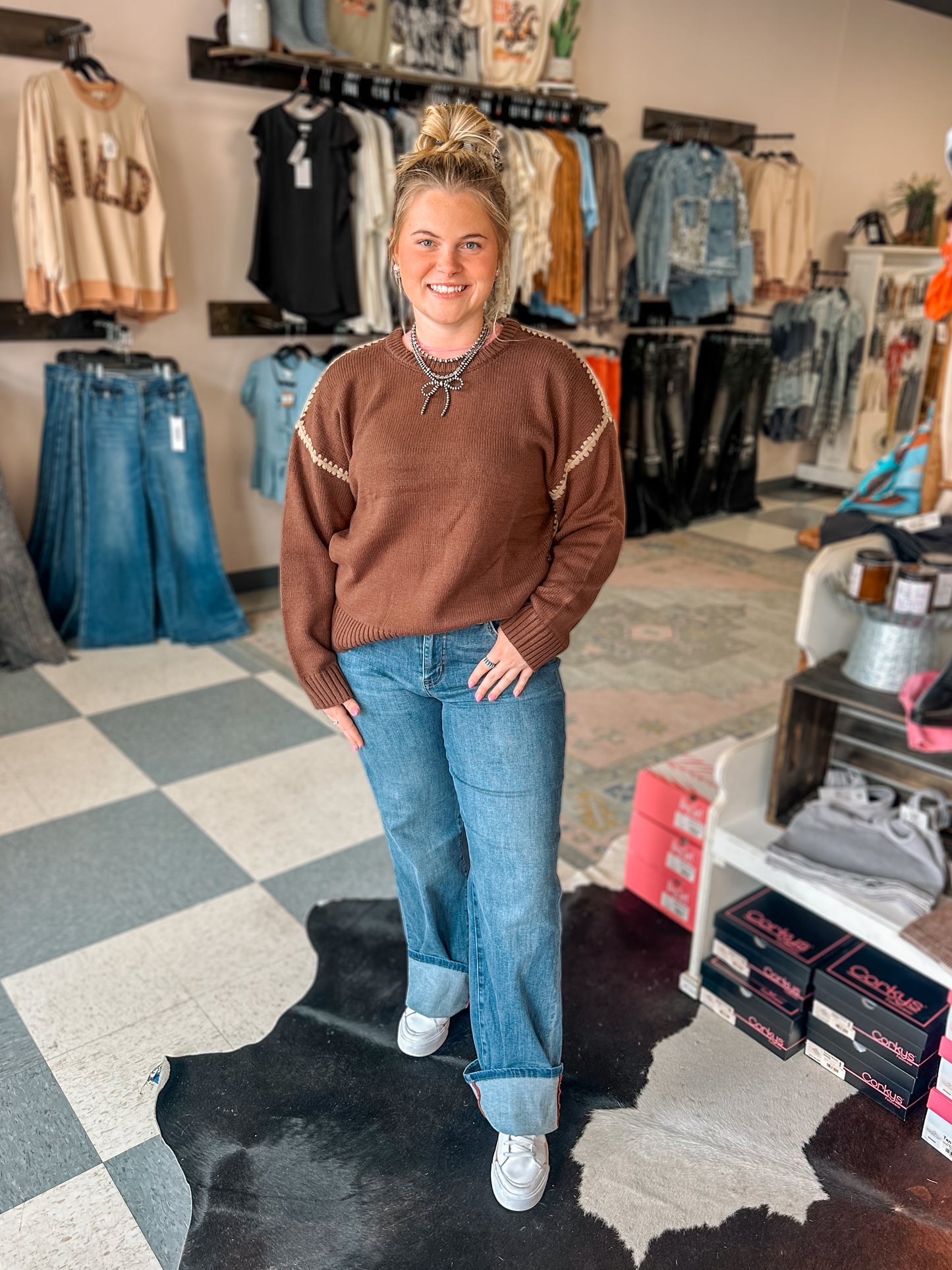 MICA: Vintage High Rise Wide Leg Jeans