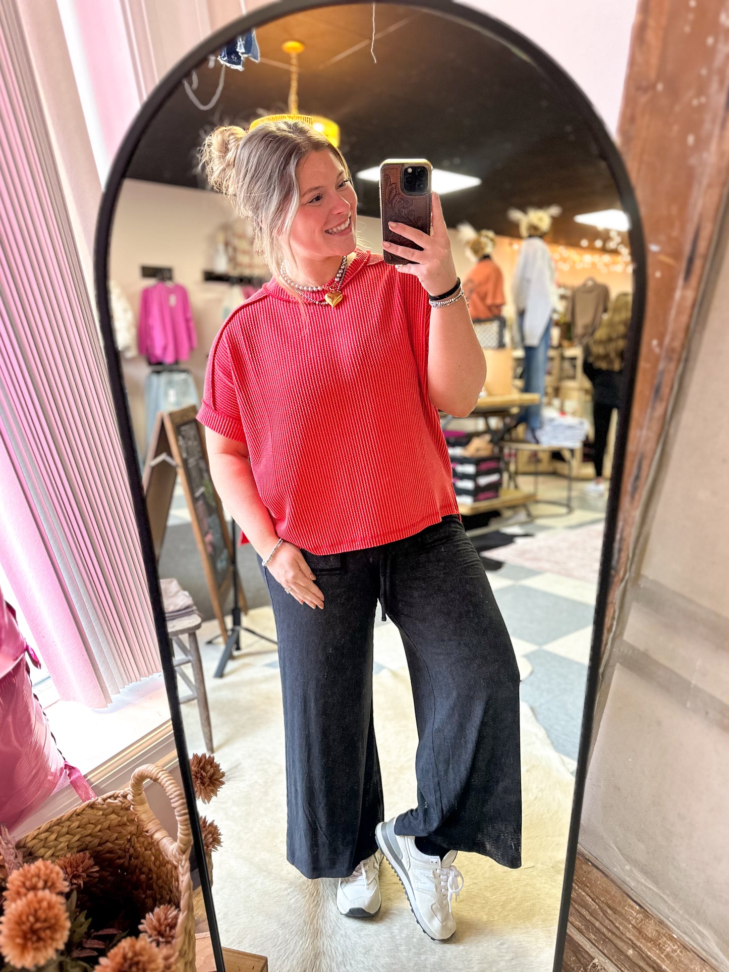 Ruby Ribbed Cuff Sleeve Top