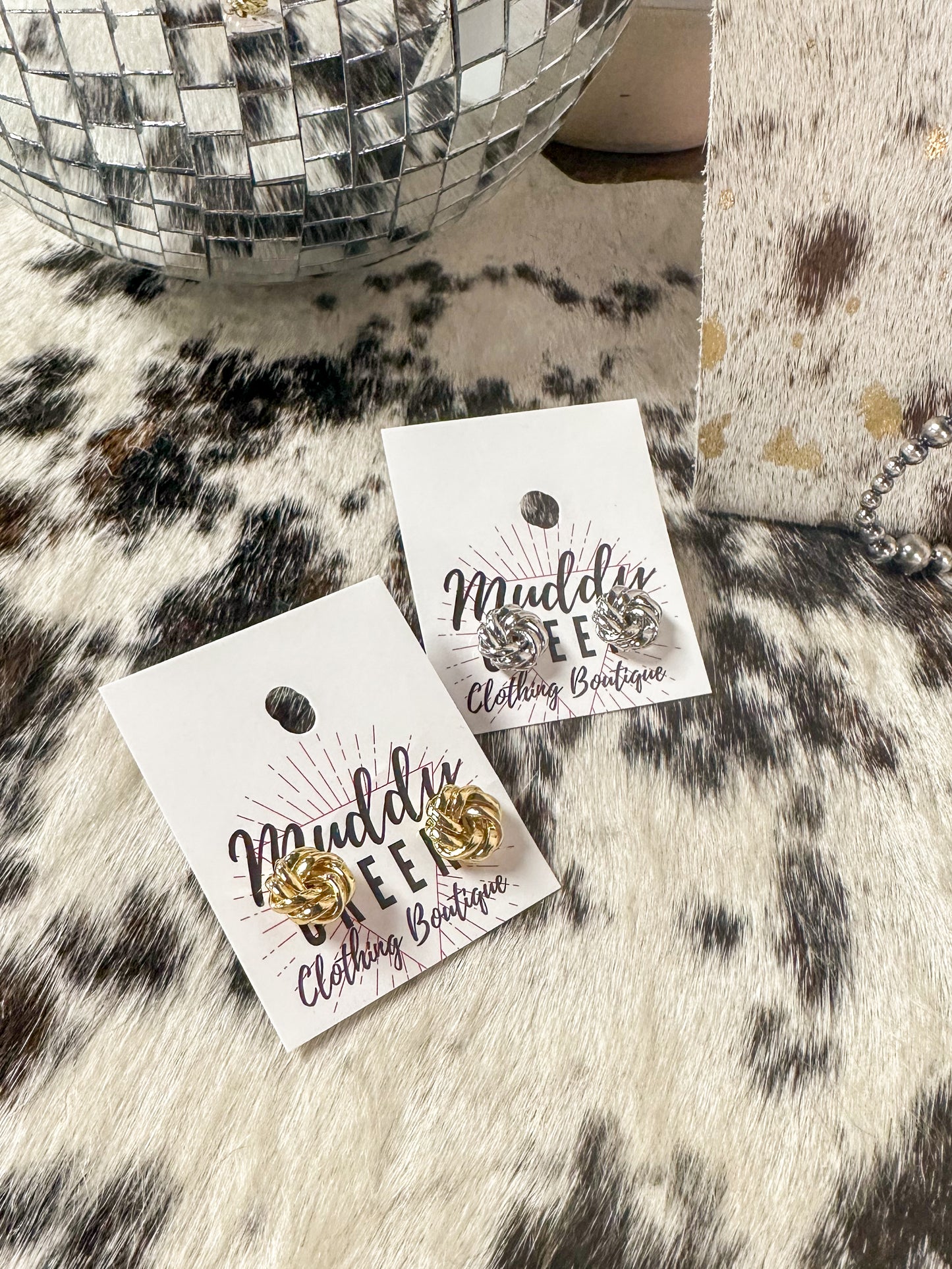 Knotted Gold Studs: Gold Dipped