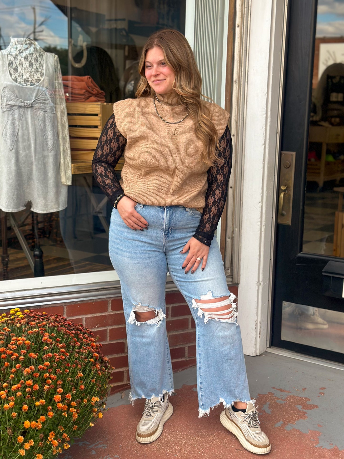 Gringa Mocha Sweater Vest Pullover