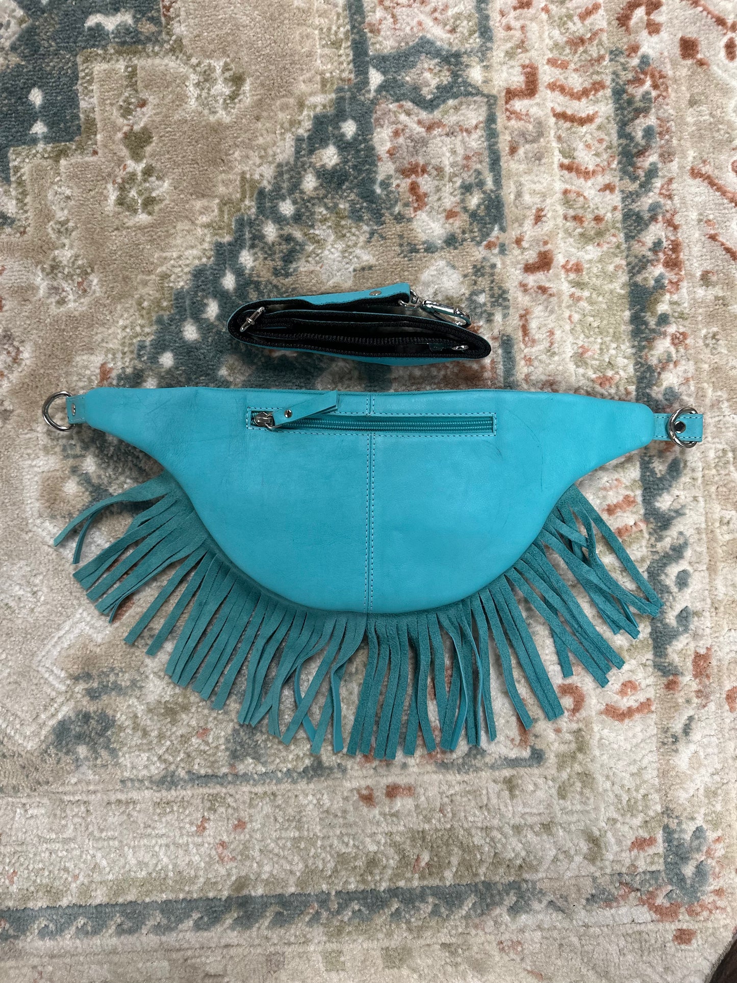 Barbie Cowhide Belt Bag with Fringe