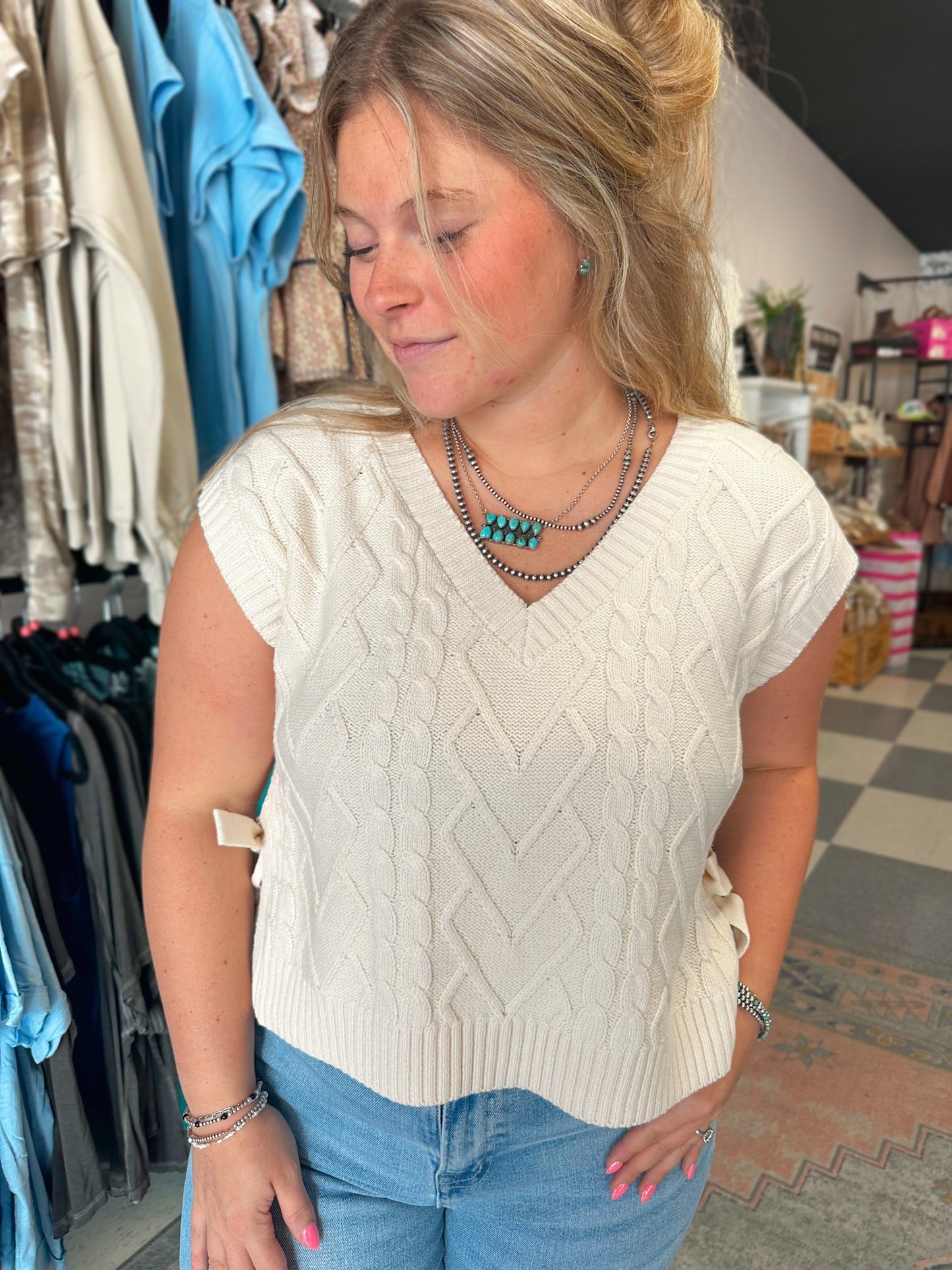 Paisley Knitted Sweater Vest