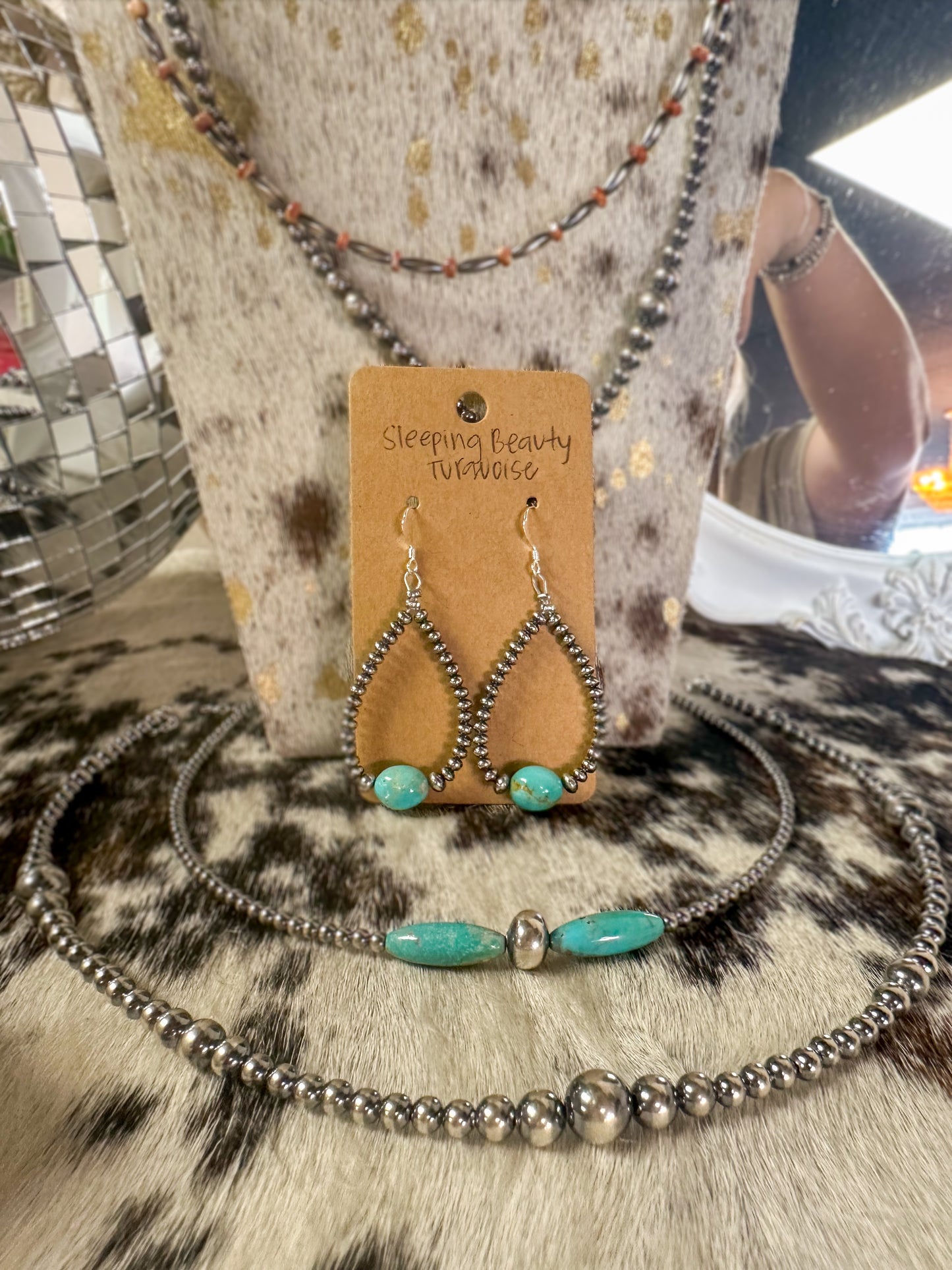 Sleeping Beauty Turquoise Teardrop Earrings – Sterling Silver