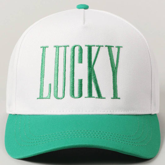 LUCKY Embroidery Two-Tone Baseball Cap