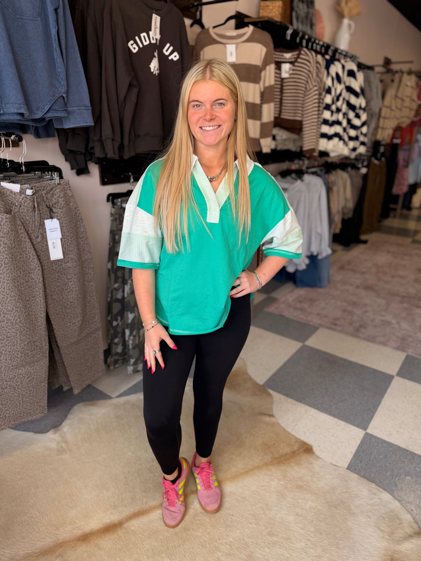 Billie Collared Striped Top