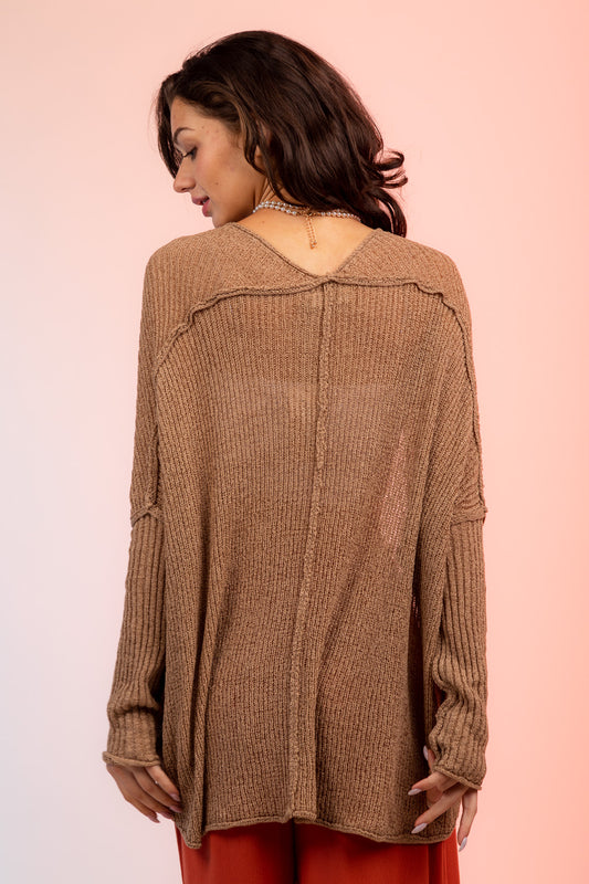 Summer Cardigan in Mocha