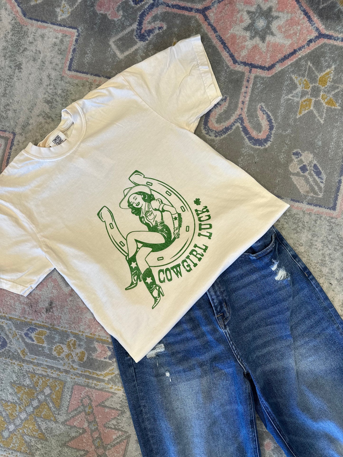 Retro Cowgirl Luck Tee