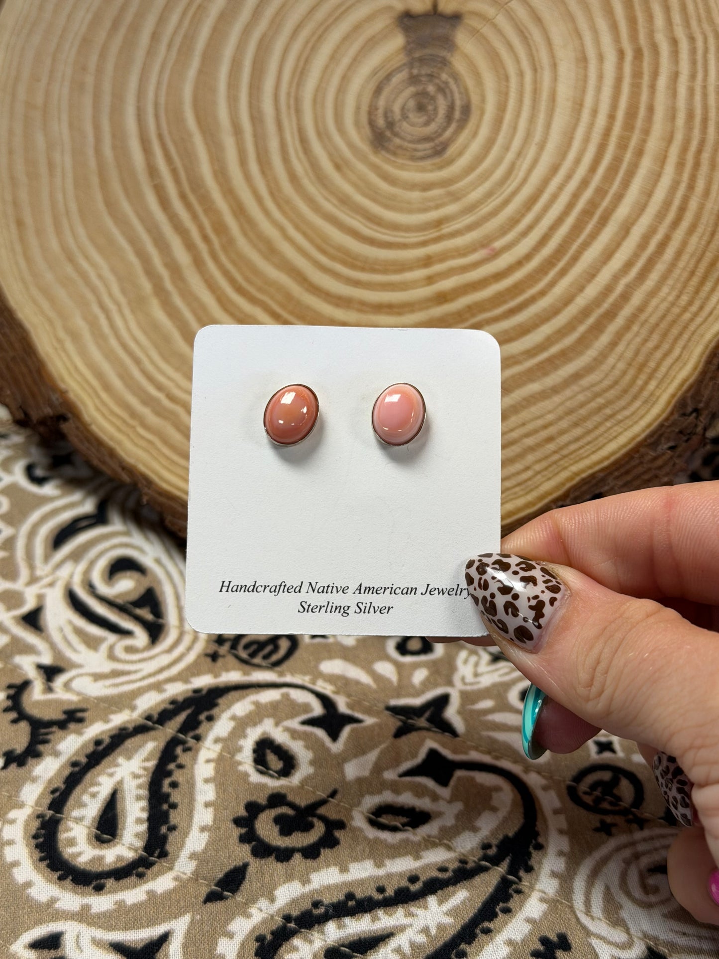Pink Conch Studs