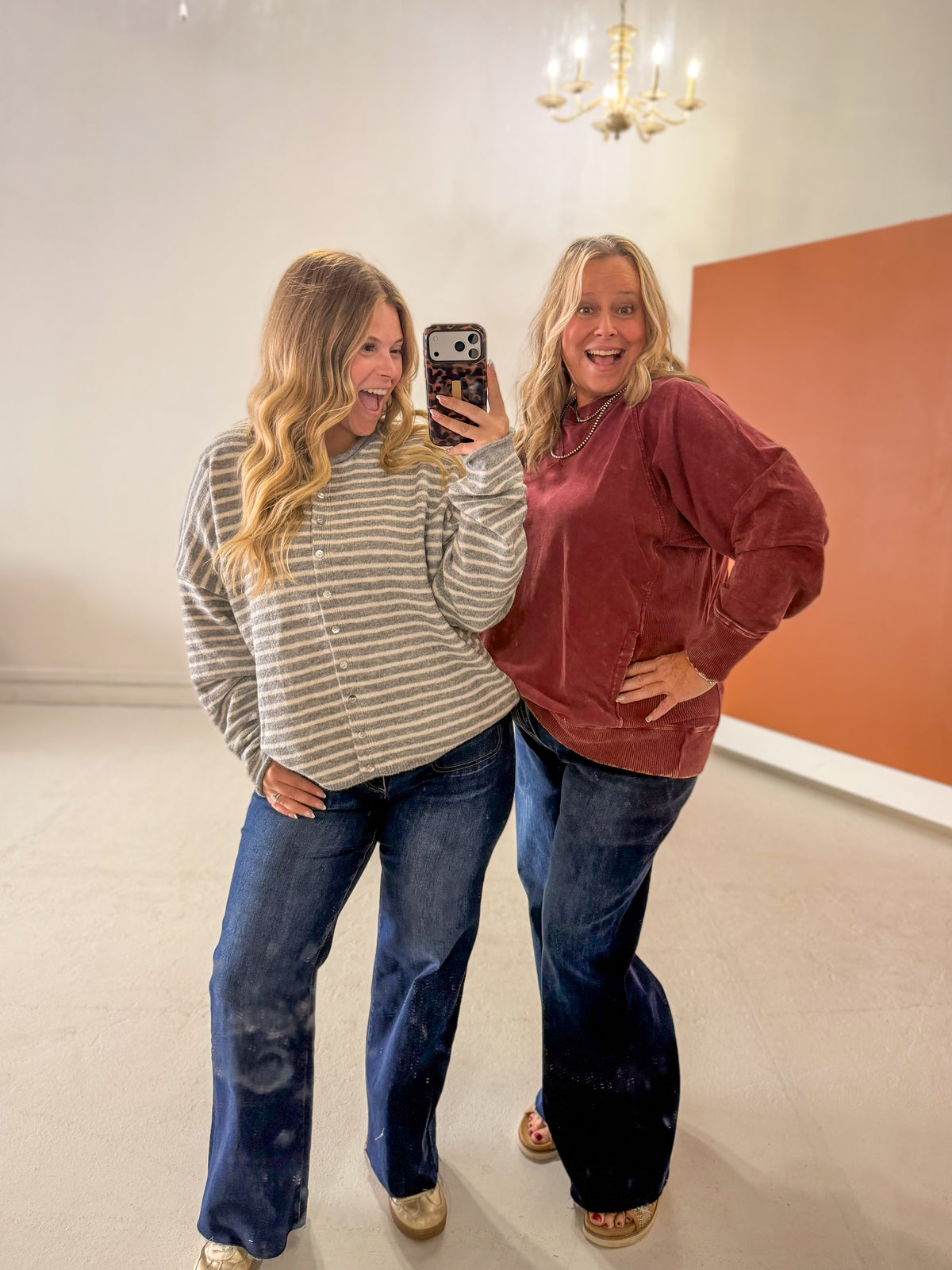 Mica: Dark Wash High Rise Wide Leg Jeans
