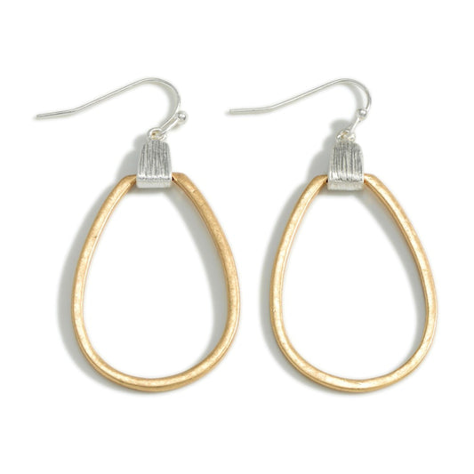 Mixed Metal Teardrop Dangles