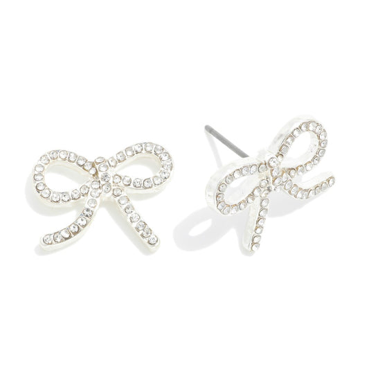 Studded Bow Earrings