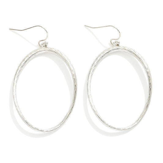 Textured Wavy Metal Teardrop Earrings
