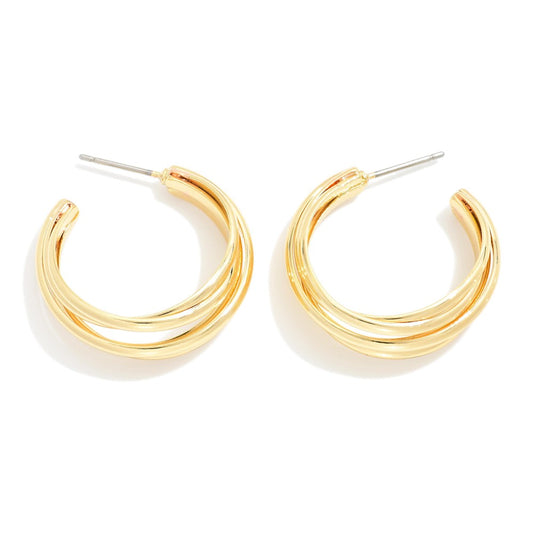 Gold Layered Hoop Earrings