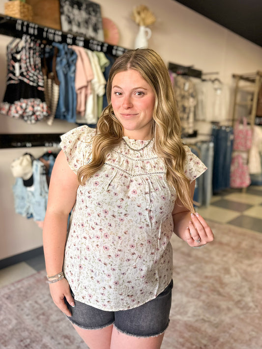 Sweet Blush Ruffle Blouse