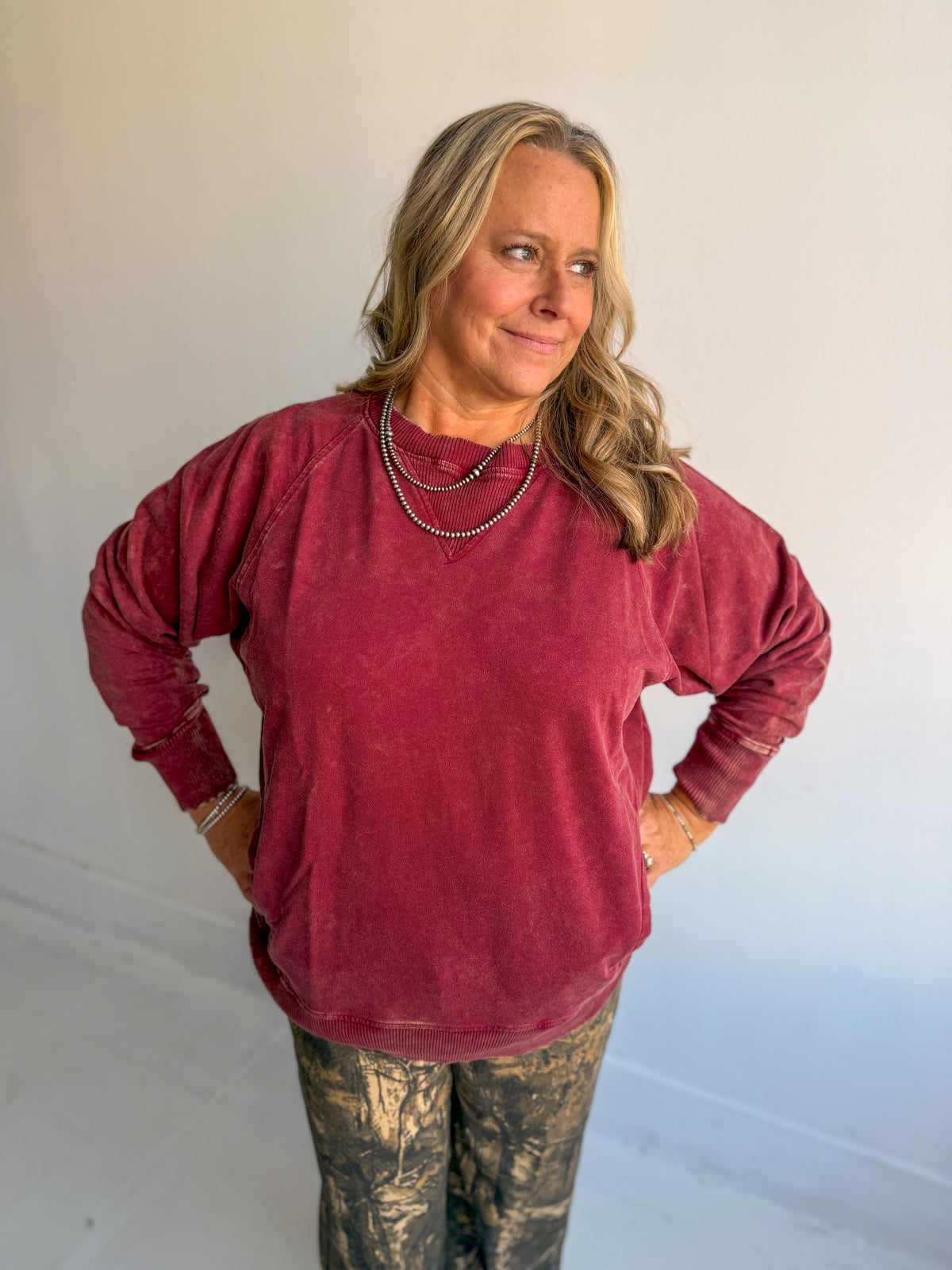 Cabernet Vintage French Terry Pullover