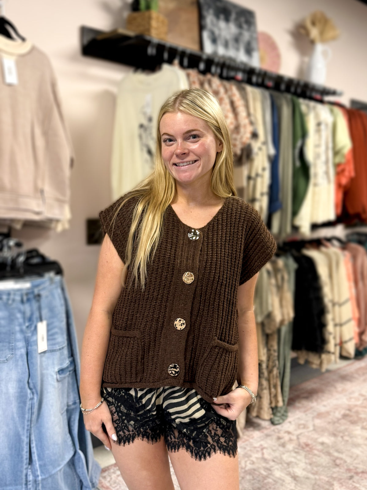 Buttoned Up Sweater Vest