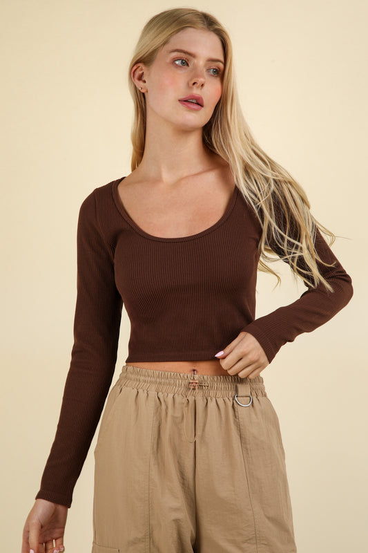 Demi Cropped Long Sleeve