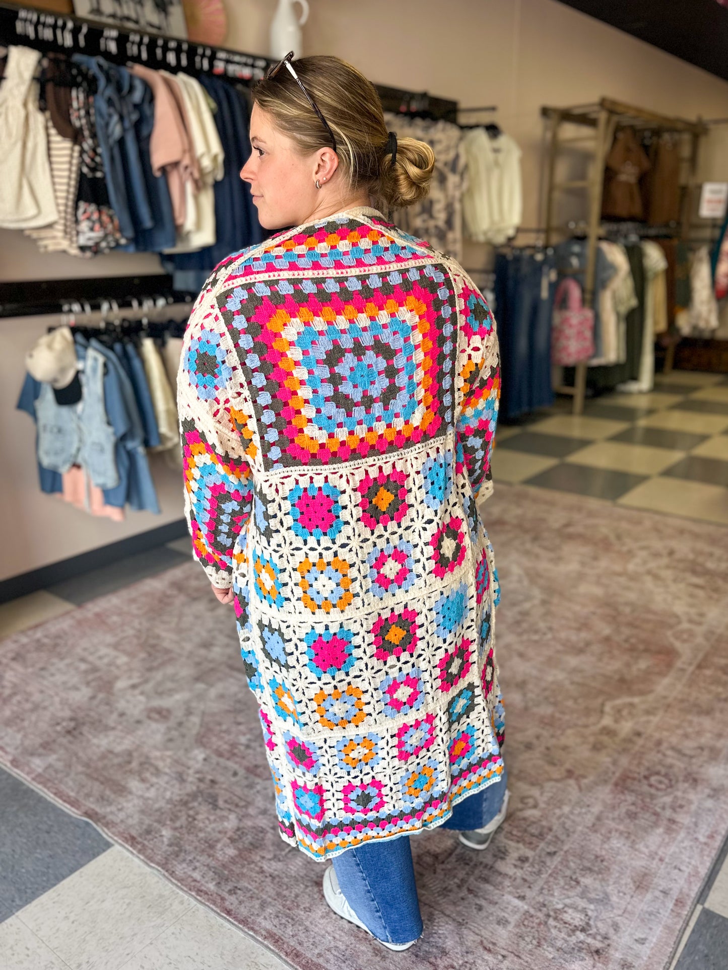 Neon Lights Crochet Cardi