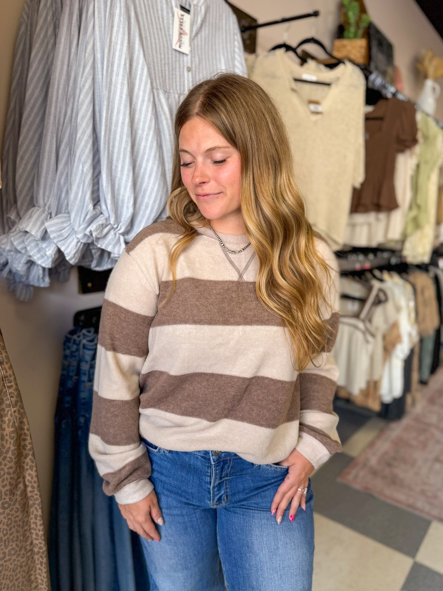 Mel Striped Lightweight Sweater