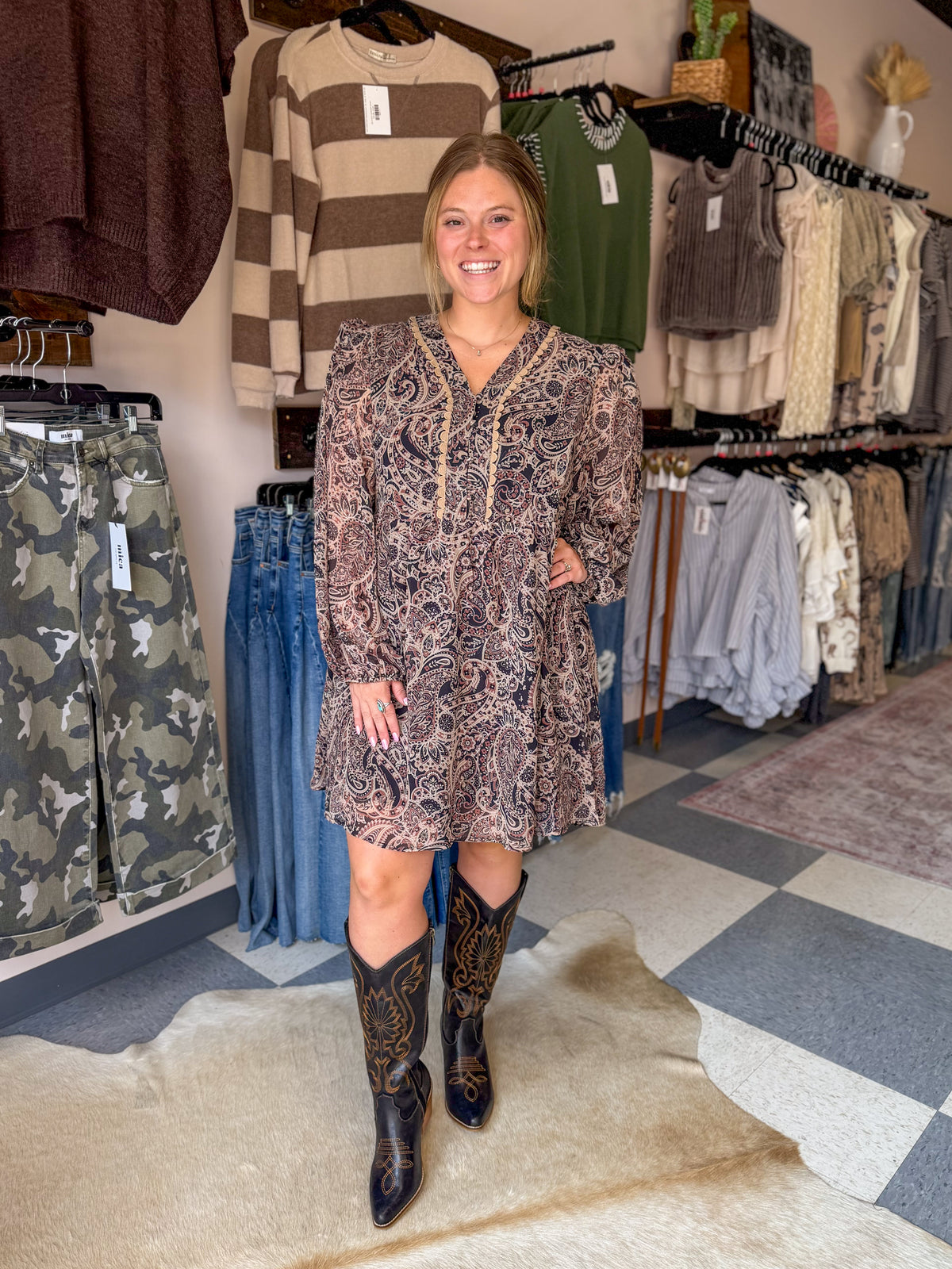 Fall Florals Long sleeve Dress