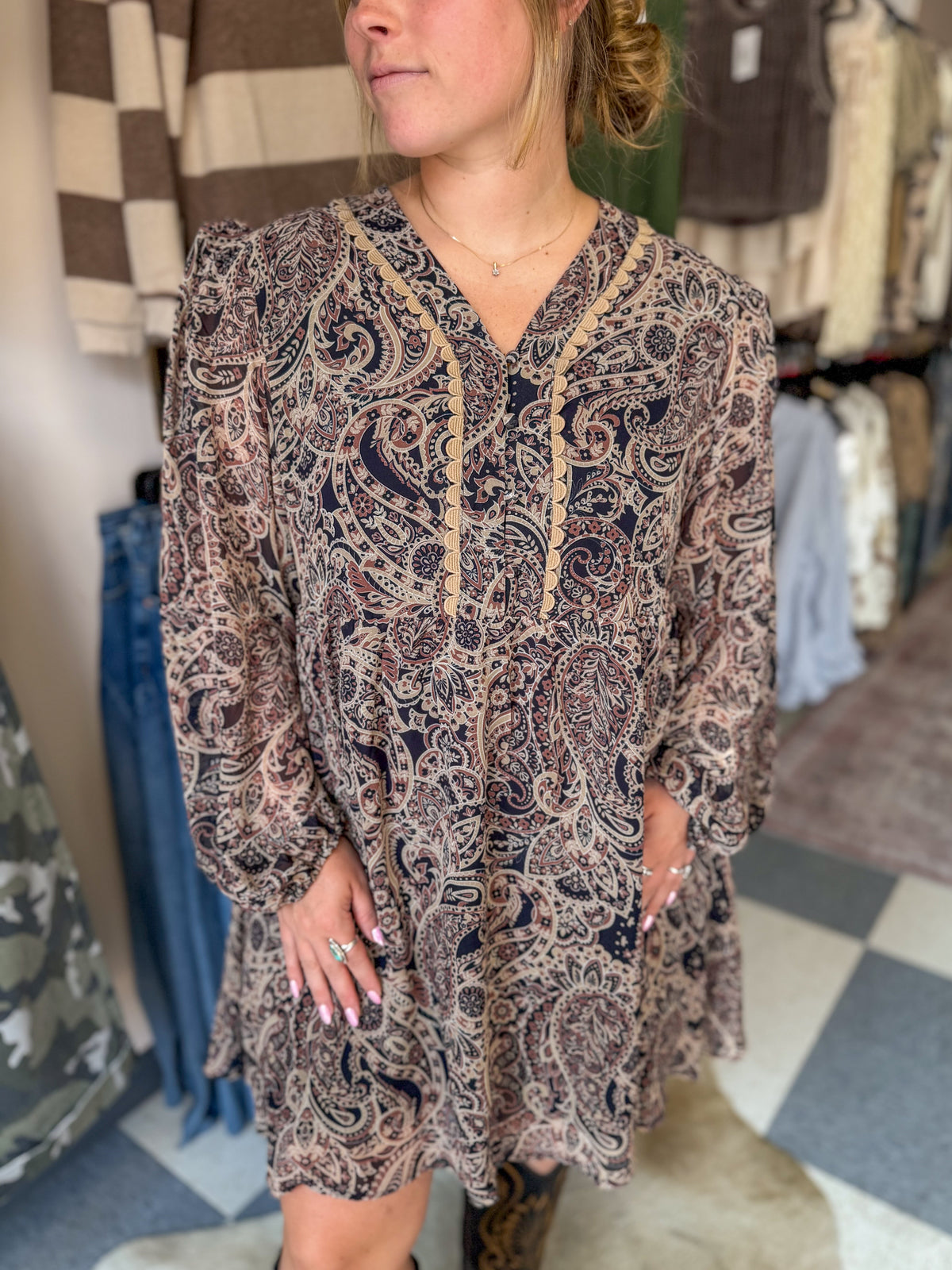 Fall Florals Long sleeve Dress