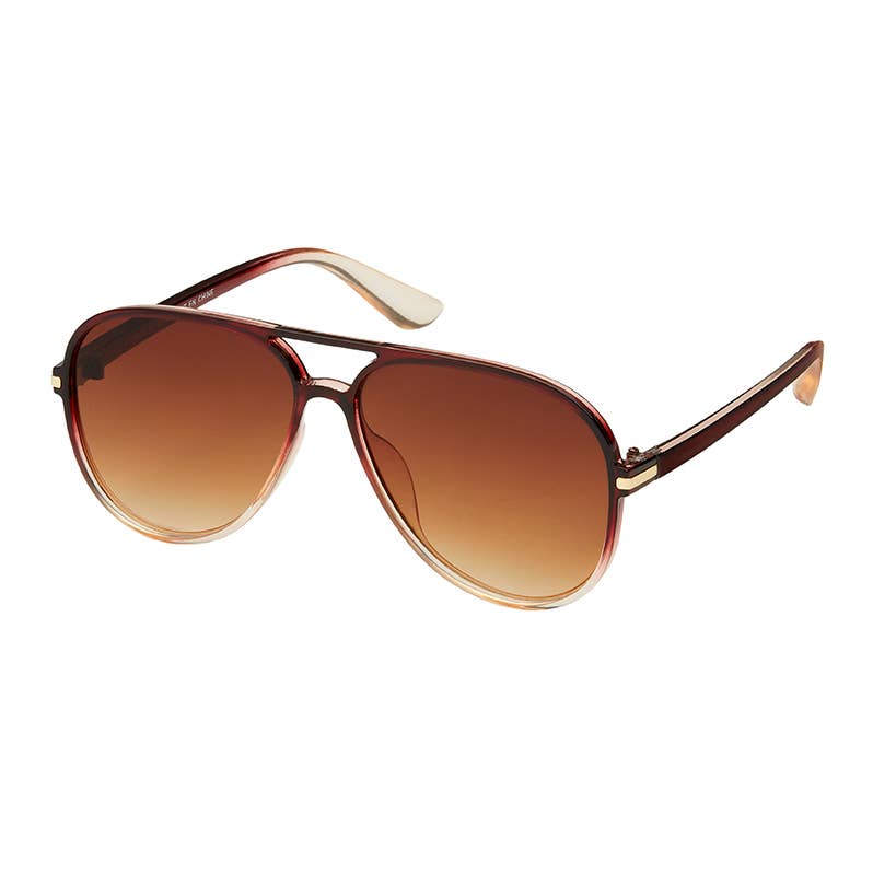 Heritage Plastic Aviator Unisex Sunglasses