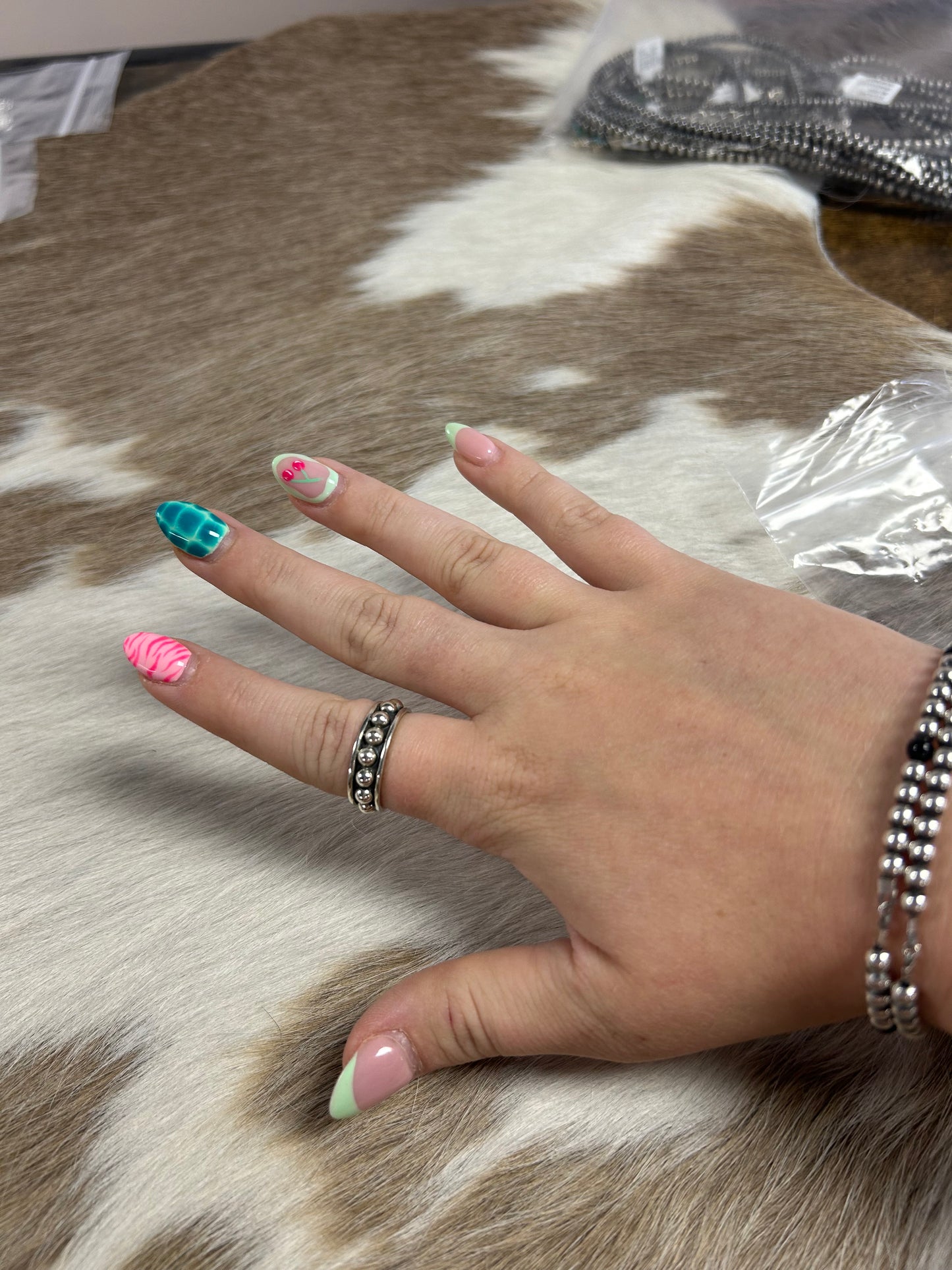 Sterling Silver Adjustable Bubble Ring