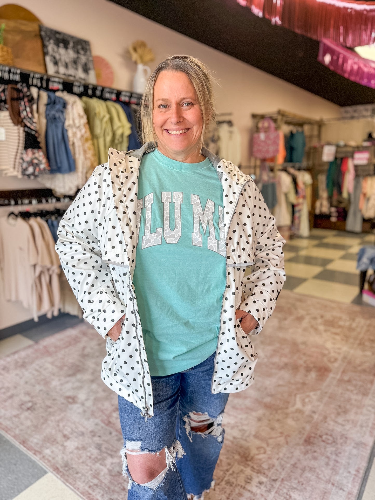 Lulu Mac Polka Dot Rain Coat