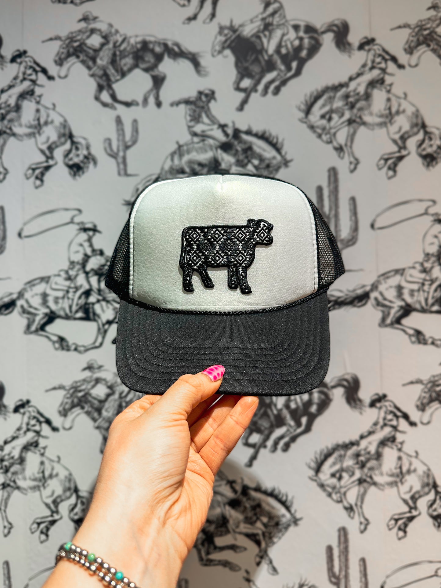 Aztec Cow Trucker Hat