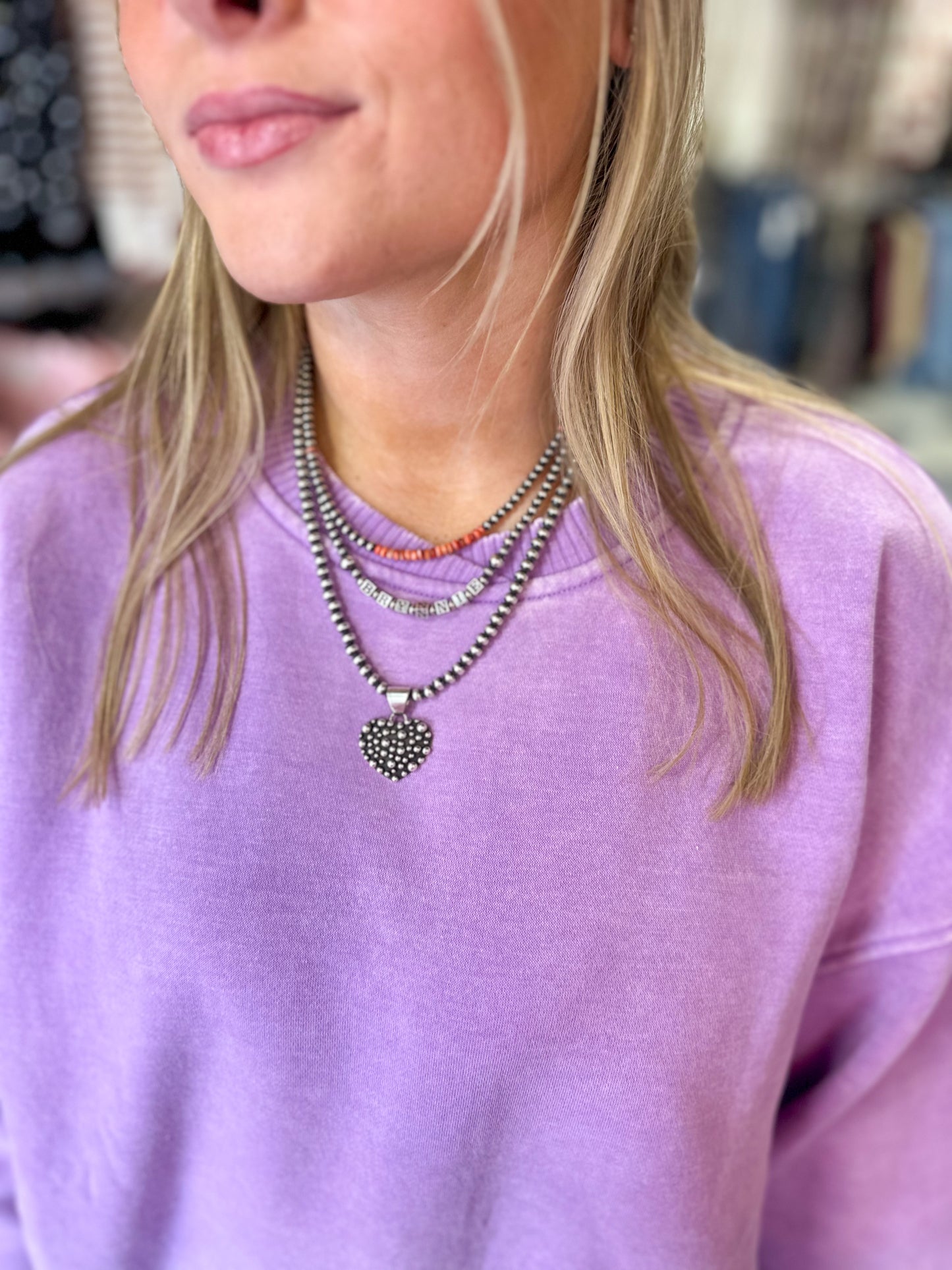 Lavender Oversized Fleece Pullover with Crossed Neckline