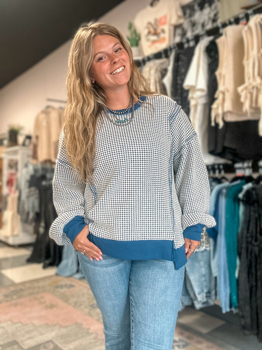Mollie Waffle Knit Loose Fit Top