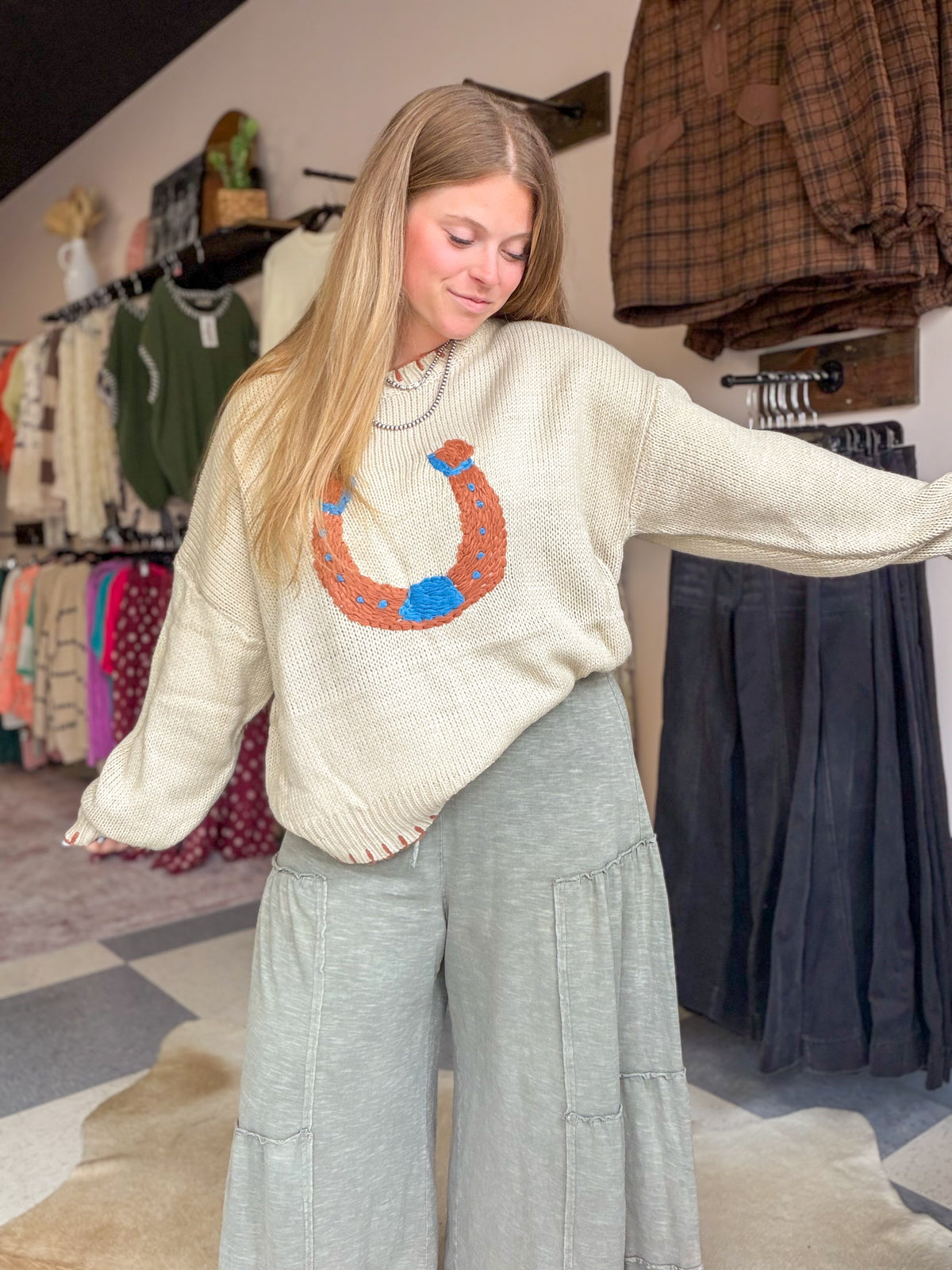 Cowgirls Luck Chunky Knit Sweater