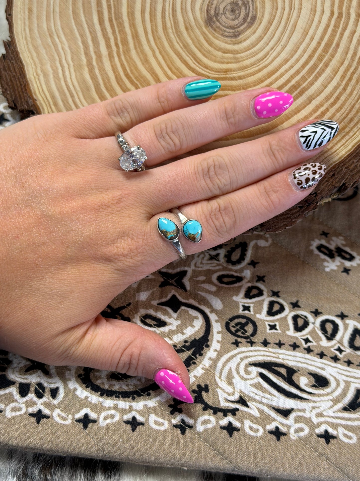 #2 Twisted Teardrop Adjustable Ring
